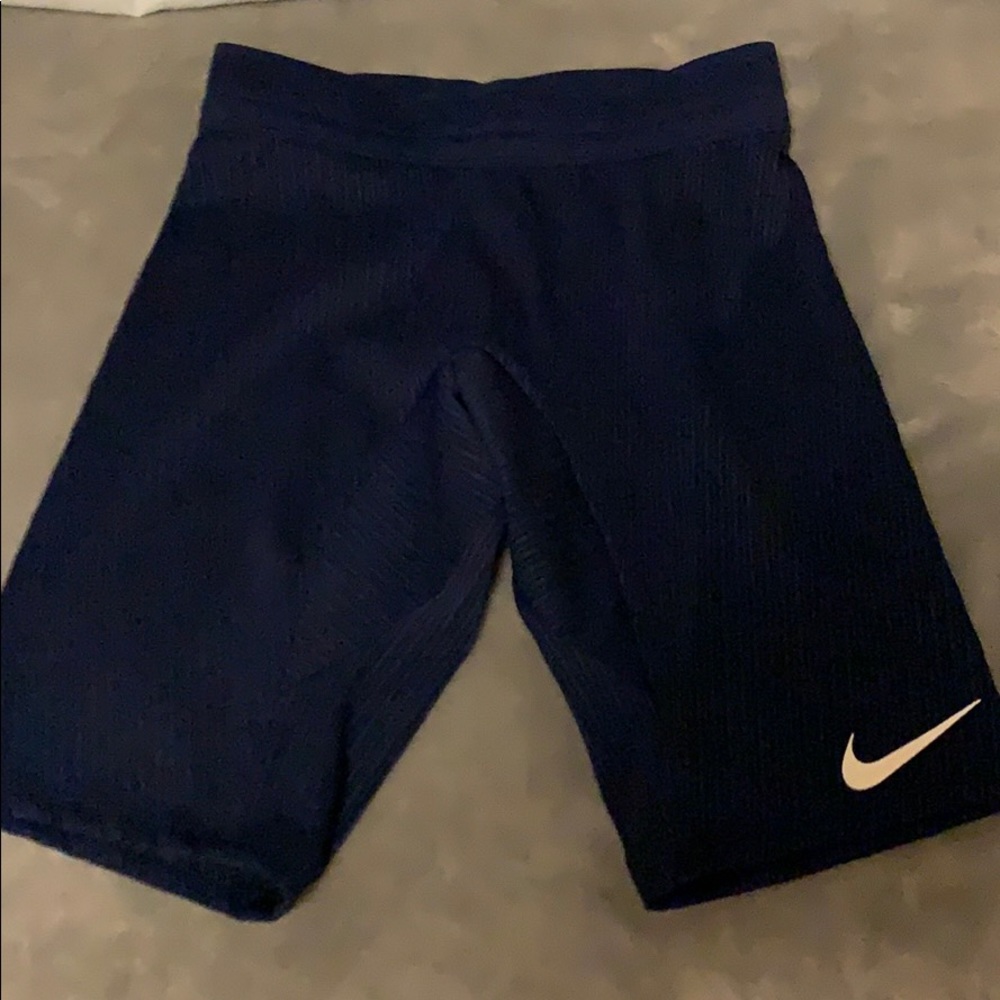 Navy Nike spandex shorts (long)